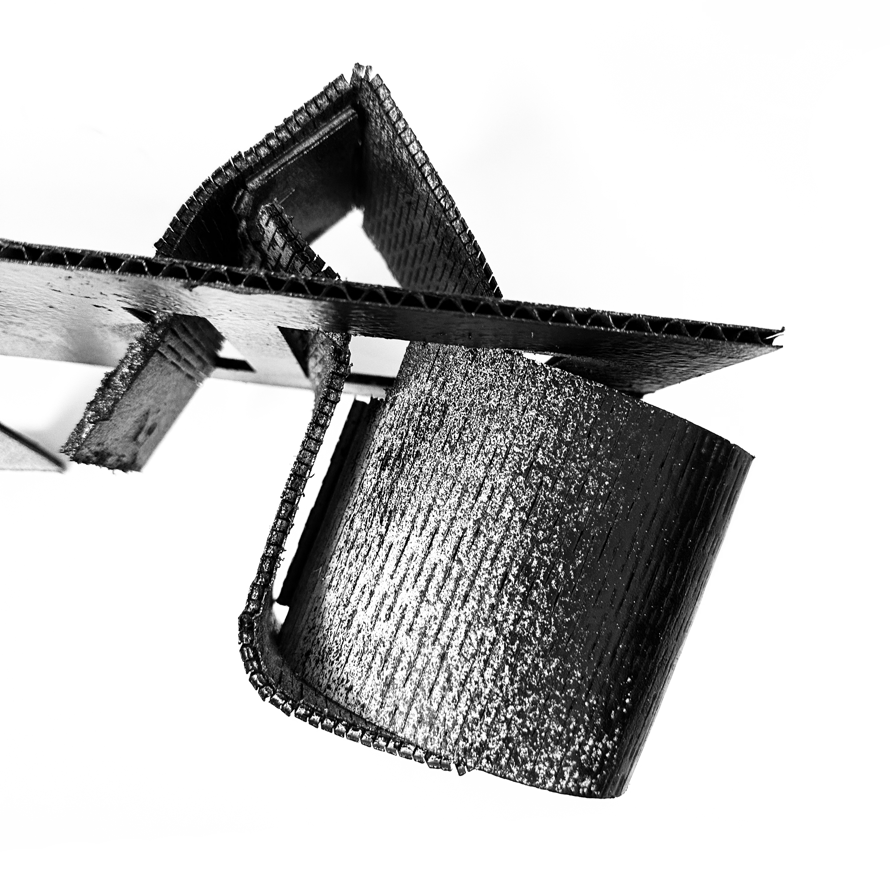 Final laser cut design with geometric pattern